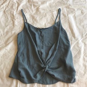 Blue cami with knot detail - small